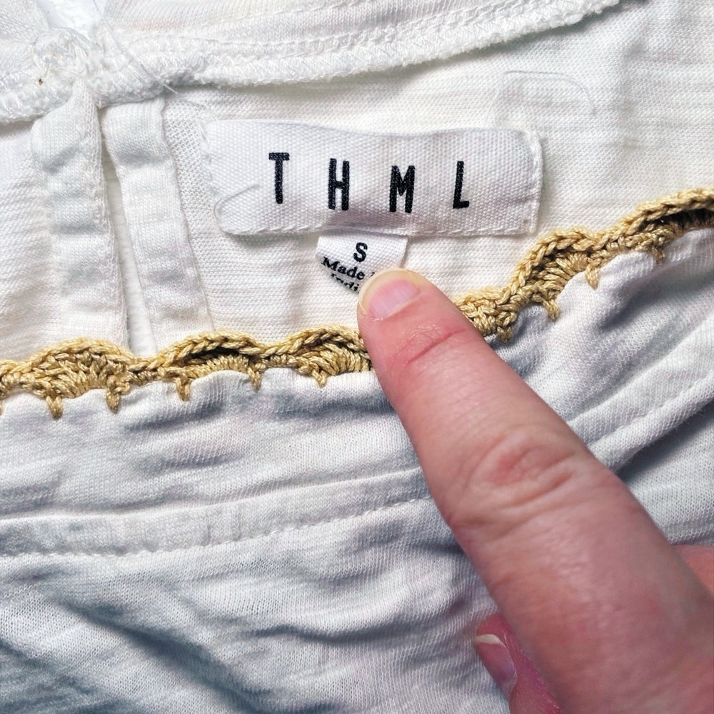 THML Boho Embroidered White Blouse - Picture 8 of 13